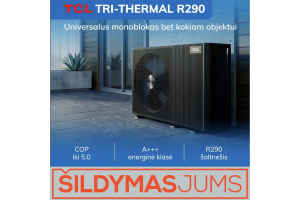 TCL PRO Monoblokas šilumos siurblys oras-vanduo THMLd-14S/9FBP-A 14kW be karšto vandens talpos, su vėsinimo funkcija, su 9kW tenu, R290 400V TCL PRO Monoblokas šilumos siurblys oras-vanduo THMLd-14S/9FBP-A 14kW be karšto vandens talpos, su vėsinimo funkcija, su 9kW tenu, R290 400V